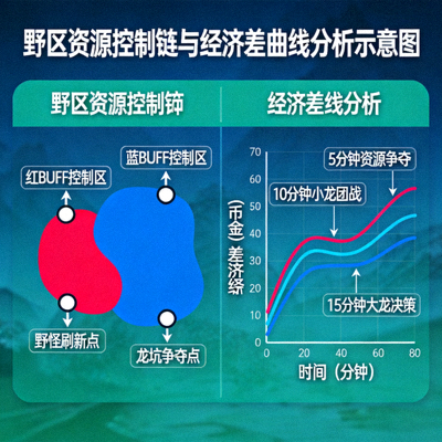 野区资源控制链与经济差曲线分析示意图